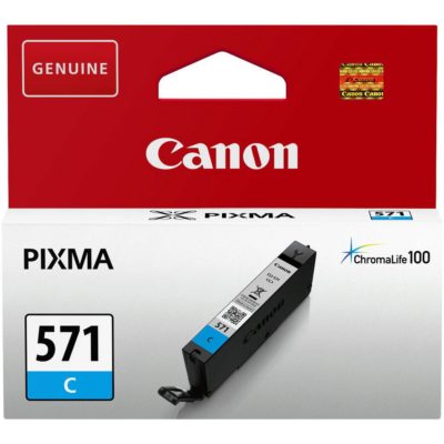 Canon Original CLI-571C Ink Tank Cyan Single Pack 0386C001 Canon Original CLI-571C Ink Tank Cyan Single Pack 0386C001